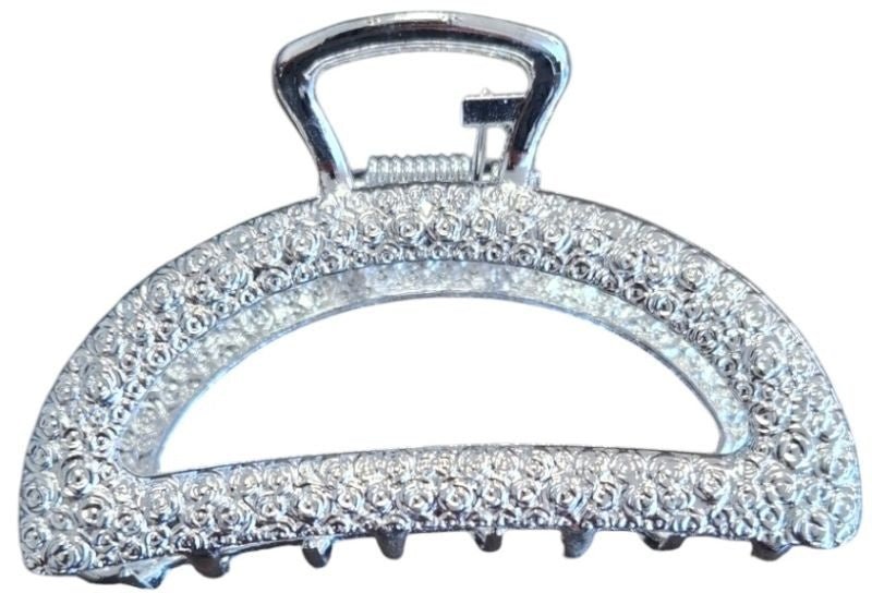 Haarklem rond metal zilver 7cm - KOOS • alles voor de kapper - KOOS - Haarmode
