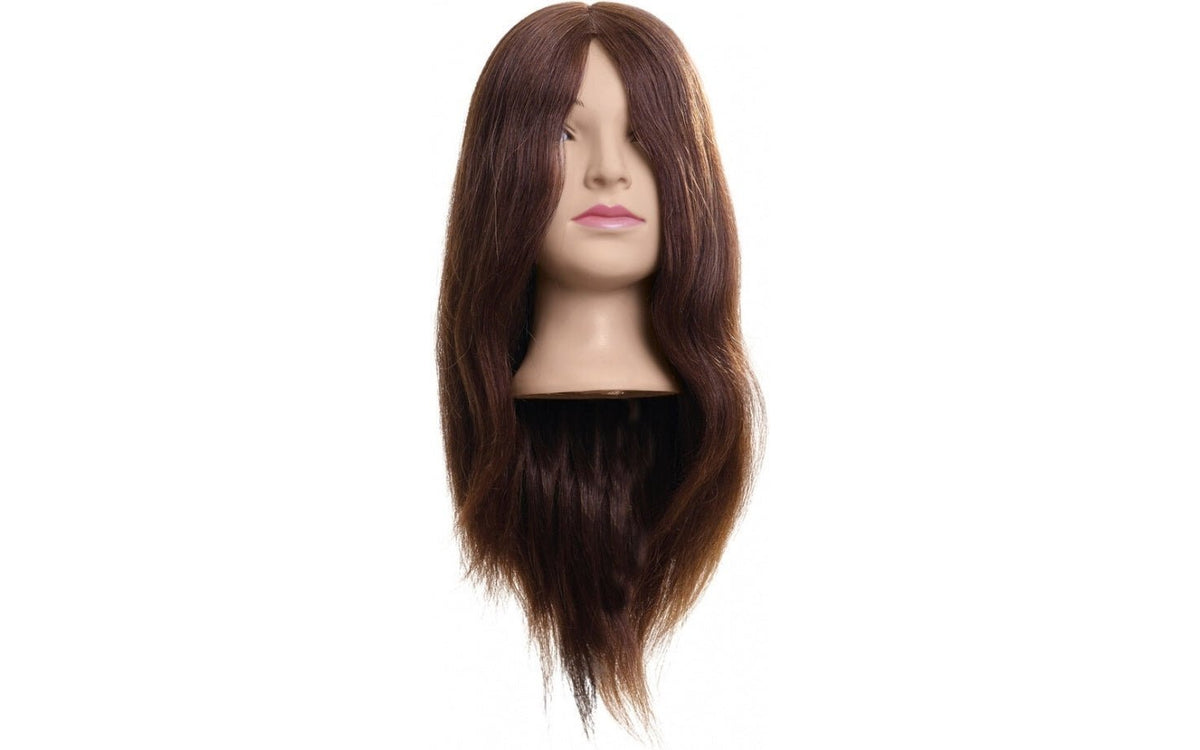 Efalock Oefenhoofd Lina Bruin 50cm - KOOS • alles voor de kapper - Efalock - Oefenhoofden