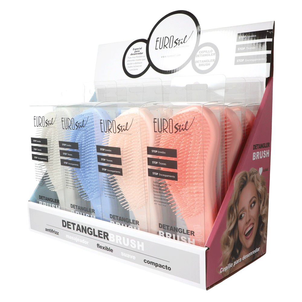 Eurostil Detangler Brush Display 12st - KOOS • alles voor de kapper - Eurostil - Ontwarborstels