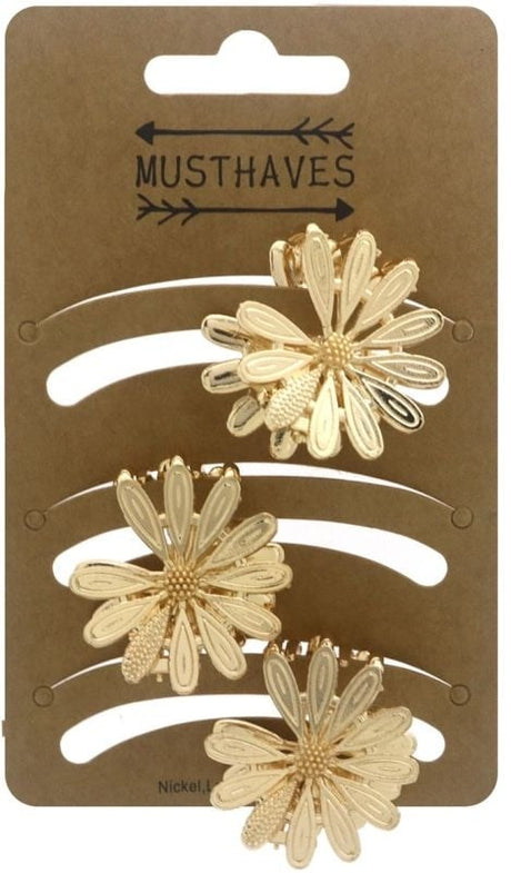 Haarklem flower gold small 3cm - KOOS • alles voor de kapper - KOOS - Haarmode