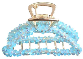 Haarklem sparkle 8cm turqoise - KOOS • alles voor de kapper - KOOS - Haarmode