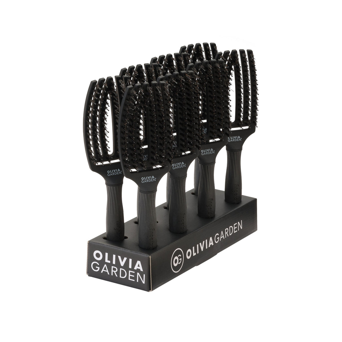 Olivia Garden Fingerbrush Combo Zwart - KOOS • alles voor de kapper - Olivia Garden - Ontwarborstels