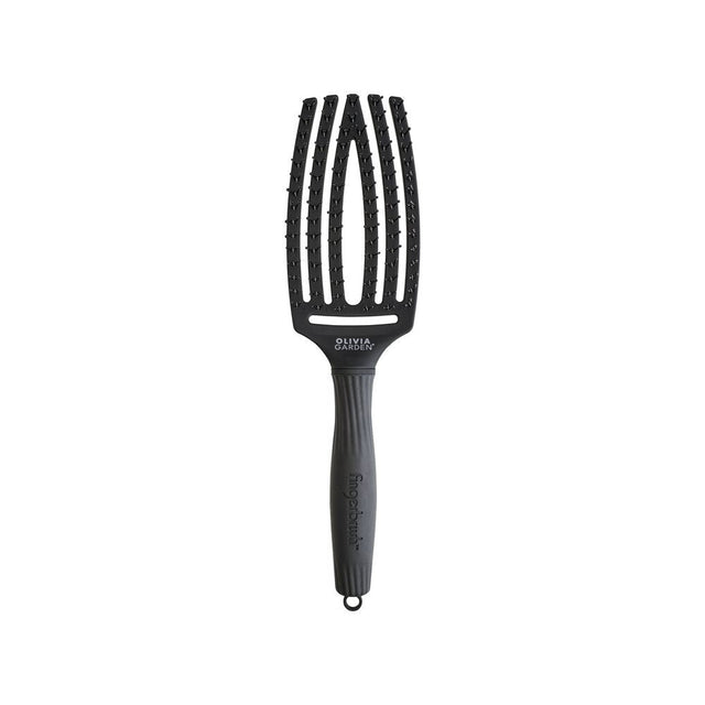 Olivia Garden Fingerbrush DOUBLE BRISTLES M Zwart - KOOS • alles voor de kapper - Olivia Garden - Ontwarborstels