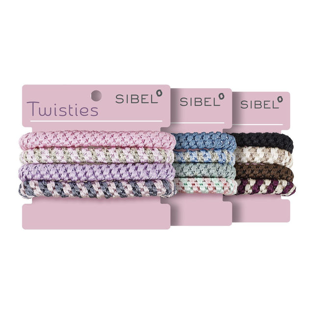 Sibel Twisties Haarelastiekjes 4st - KOOS • alles voor de kapper - Sibel - Elastiekjes
